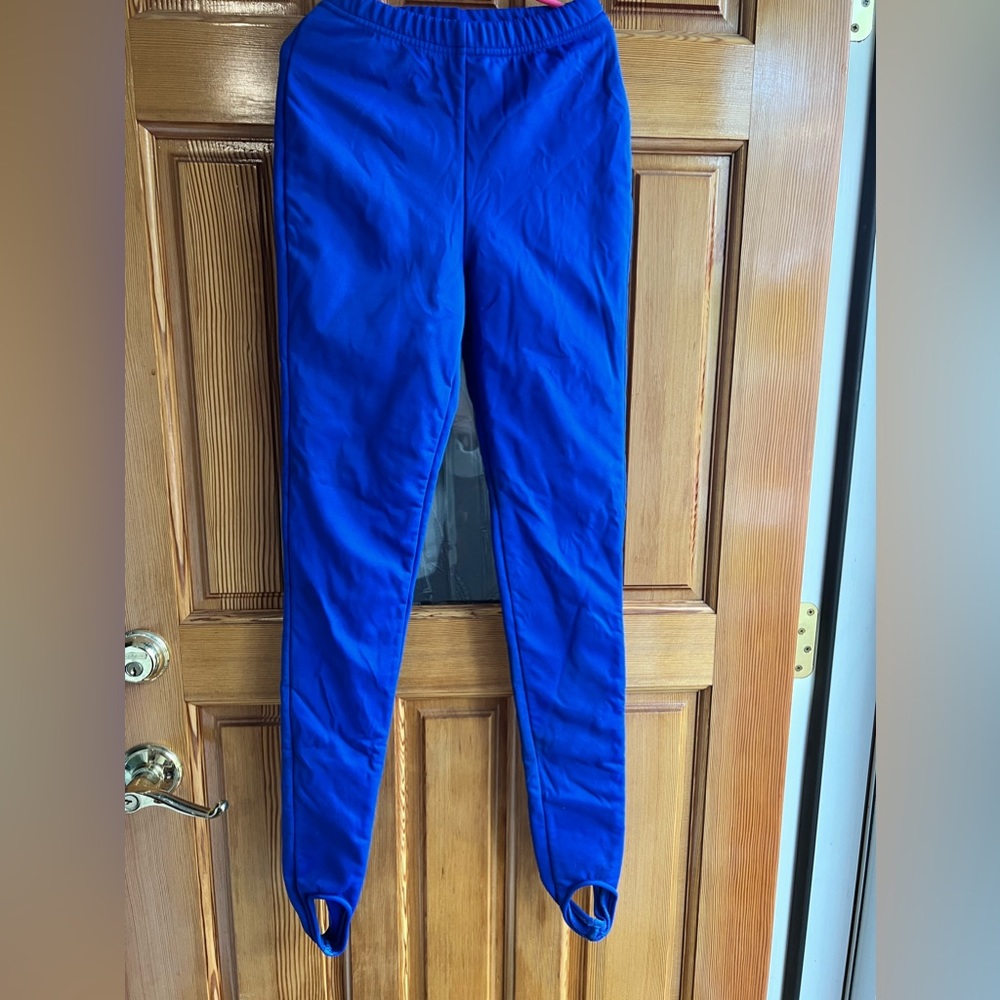 Blue vintage Ralph Lauren Fleece Lined Stirrup Women Ski Pants